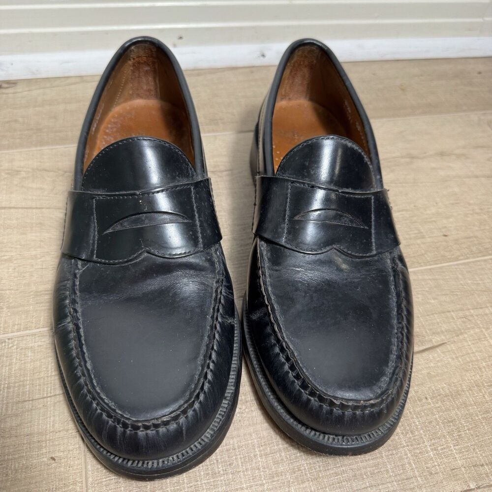 Sebago Mens 8.5 Classic Penny Loafer Black Leather Handsewn Luxury Goodyear Welt - Picture 2 of 12